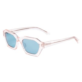 SITO SHADES Kinetic Women's Hexagonal Sunglasses in Dew/Aqua Designer Cute Retro Festival Concert Sunnies UV 100 Protection