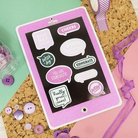 Hunkydory Moonstone Combos - Speech Bubble Sentiments - Stamp & Die Set - MSTONE957