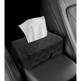 Gladgogo Car Tissue Case, Car Tissue Case, Black