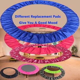 Mini Trampoline Spring Cover 36 38 40 45 60inch Small Trampoline Pad Replacement 3 Layers Thickened & Widened, 800D Tear-Resistant Oxford Cloth, fit Indoor Trampoline for Toddlers,Pink,96cm(38inch)