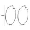 JOLCHIF 50 mm Large 925 Silver Plated Huggie Hoop Earrings