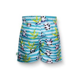 Dedoles Swimming Trunks Men's 100% Recycled Polyester Swimming Shorts for Men Funny Designs Coconut Lemons Surf Swimmer Swim Trunks, Panda on holiday