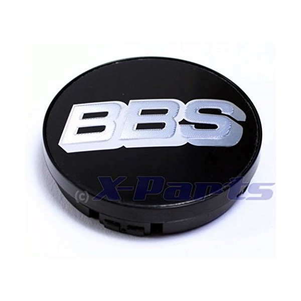 BBS ALLOY WHEEL SINGLE Centre Cap Emblem Black Chrome Silver