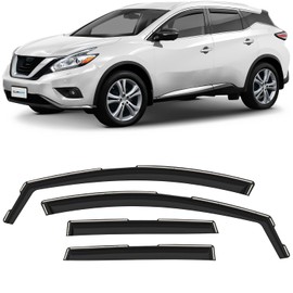 CLIM ART in-Channel Incredibly Durable Rain Guards for Nissan Murano 2015-2024, Original Window Deflectors, Vent Window Visors, Vent Deflector, 4 pcs. - 615104