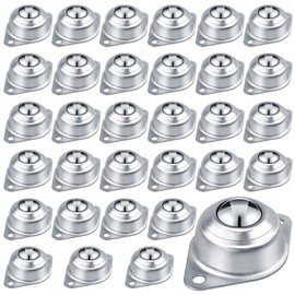AOKLIT 30Pcs Roller Ball Transfer Bearing, 1/2" Inch Carbon Steel Ball Casters, Mounted Round Ball Transfer Unit Universal for Conveyor Rollers Stand, Furniture, Transmission, Trolley Screw