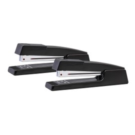 Bostitch Executive Full Strip Stapler - 20-Sheet Capacity, All-Metal Construction, Dual Clinch, 2-Pack