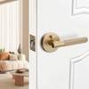 Litlheim Privacy Knurled Brass Door Handle - Durable, Stylish Interior