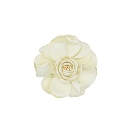 A-yeite Dainty Satin Camellia Flower Brooch Pins for Women Elegant Large Rose Flower Brooches Lapel Pin Duckbill Clips Wedding Prom Banquet Party Clothes Jewelry - Beige