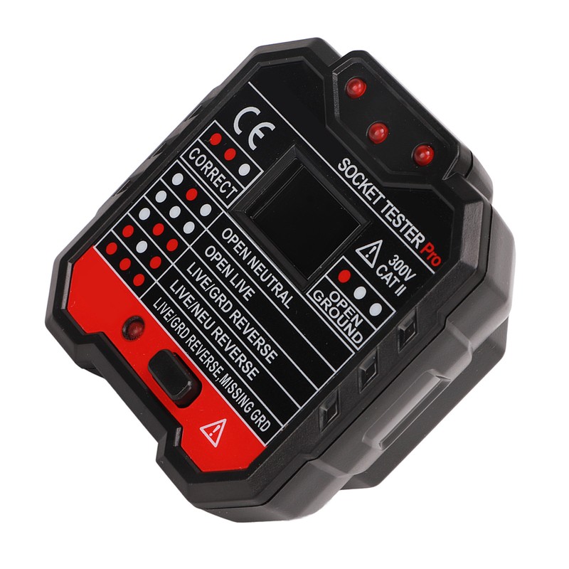 Socket Tester Outlet Electrical Receptacle Detector Phase Supply Polarity Voltage