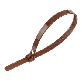 Gocableties 100pcs 250mm x 7.6mm Reusable Cable Ties Heavy Duty Brown Releasable Cable Ties 10 Inch Strong Nylon Cable Ties