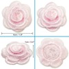 20pcs Flower Lace Applique Exquisite 3D Embroidery Floral Sew On