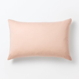 MUJI 83413002 Warm Cotton Pillow Cover, Light Beige x Pink, For 19.7 x 27.6 inches (50 x 70 cm)
