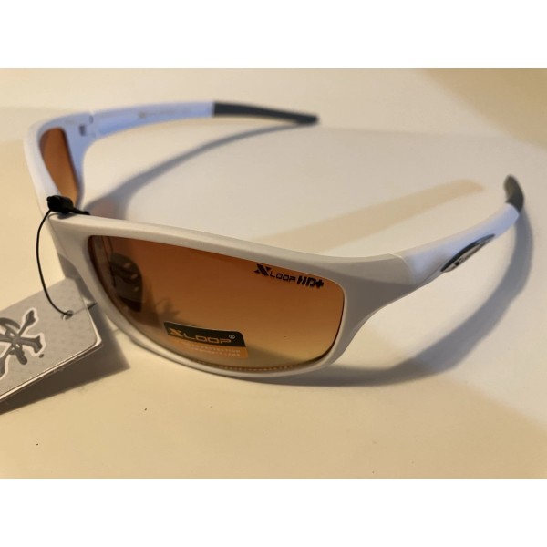 X Loop HD Sunglasses 8XHD337404 Amber Brown Lens 3374 Flat