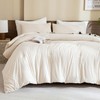 Paxrac Beige Comforter Set Queen Size, Cream 3 Pieces Comforter