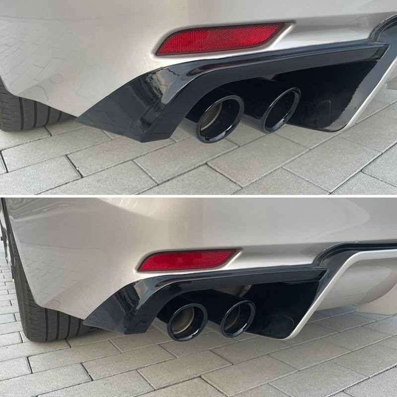 2Pcs Stainless Steel Rear Exhaust Muffler Tip End Pipe Extension