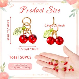 50 Pieces Mushroom Charm Pendant Mushroom Resin Charm Mushroom Jewelry Finding Charm DIY Pendant Making Resin Charm for Bracelet Necklace Earrings Keychain Craft