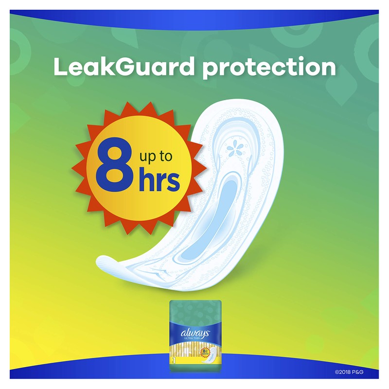 Always Ultra Thin Pads for Women, Size 1 Regular Absorbency