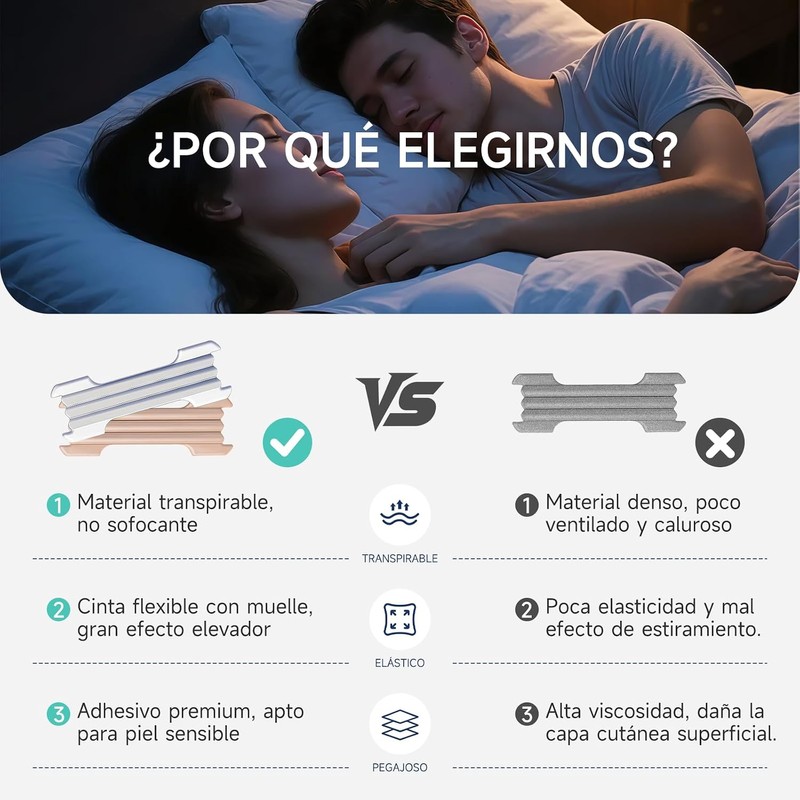 88 Pcs para Respirar Mejor,Alivio Instantáneo de Congestión Nasal.