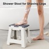 Foldable Shower Stool for Shaving Legs, Plastic Foot Rest Stools