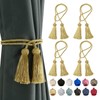 BEL AVENIR 4 Pack Curtain Handmade Tiebacks Decorative Curtain Holdbacks