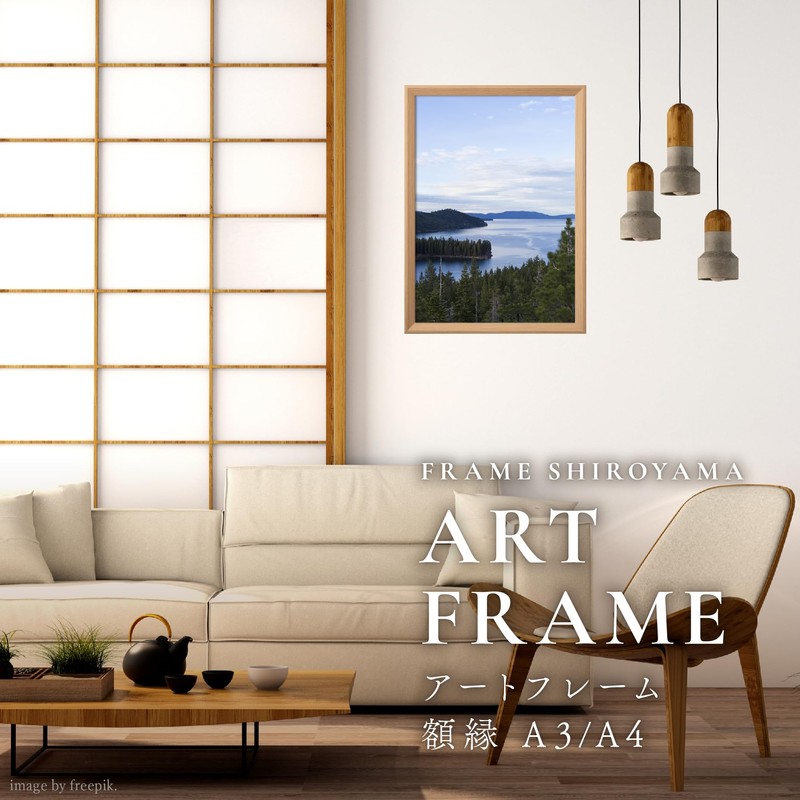 FRAME SHIROYAMA 6354 Air Frame, L Size, Black, Resin Frame,