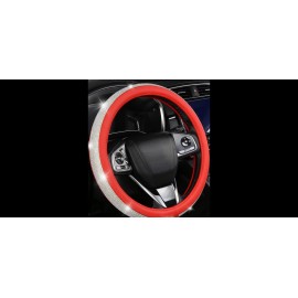 Rhinestone crystal steering wheel cover PU-Leather Red *new