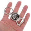 WRITWAA Creative Dartboard Bottle Opener Keychain, Stainless Steel Key Ring,