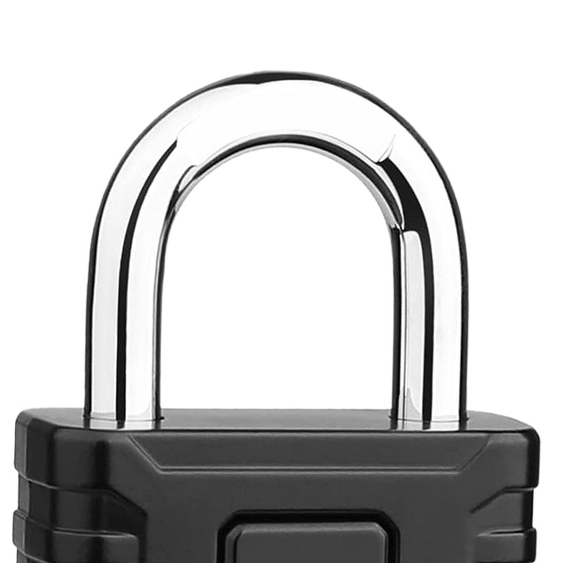 Security Padlock 4 Digits Resettable Combination Lock Stainless Steel for