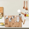 9PCS Kitchen Utensil Set Stainless Steel Wooden Handle Portable Baking