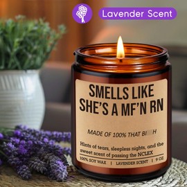 Fairy's Gift Candle for New RN, Registered Nurse Gifts for Women - Congrats on Passing The NCLEX - Future RN Gifts for Nurses, Funny Christmas, Graduation Presents for Nursing School Students, Grads