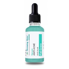 Serum Tópico Antiacné con Extracto de Pepino, Papaya, Ácido Hialurónico y Vitamina B5 para Control de Grasa, Reducción de Poros Dilatados e Hidratación Profunda Facial 30ml