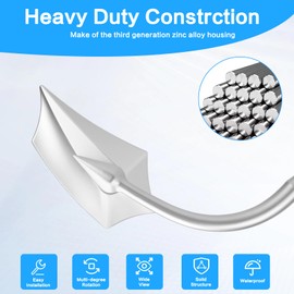 RIDLOG Motorcycle Rear view Mirror 360 Degree Rotation 8mm 10mm Polygonal Motorcycle Side Mirrors Fit for Harley Softail Dyna Sportster Street Bike Scooter Chopper Cruiser (Chrome)