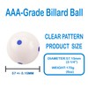 Sinsilvie 2-1/4" Replacement White Pool Ball,White Cue Ball,Blue 6 Dot