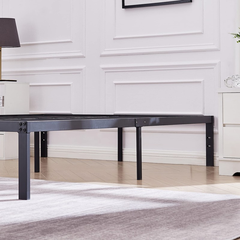 VECELO 14" Queen Size Bed Frame Metal Platform/Mattress Foundation/No Box