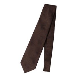 SHIPS 118232562 Men's Necktie, Silk Lop Solid Necktie, Dark Brown1