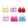 12 Pcs Sleeping Baby Pendant Key Ring Plush Fluffy Cute