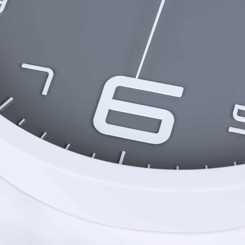 Lafocuse 3D Large Numbers Grey Wall Clock Silent Modern Wall