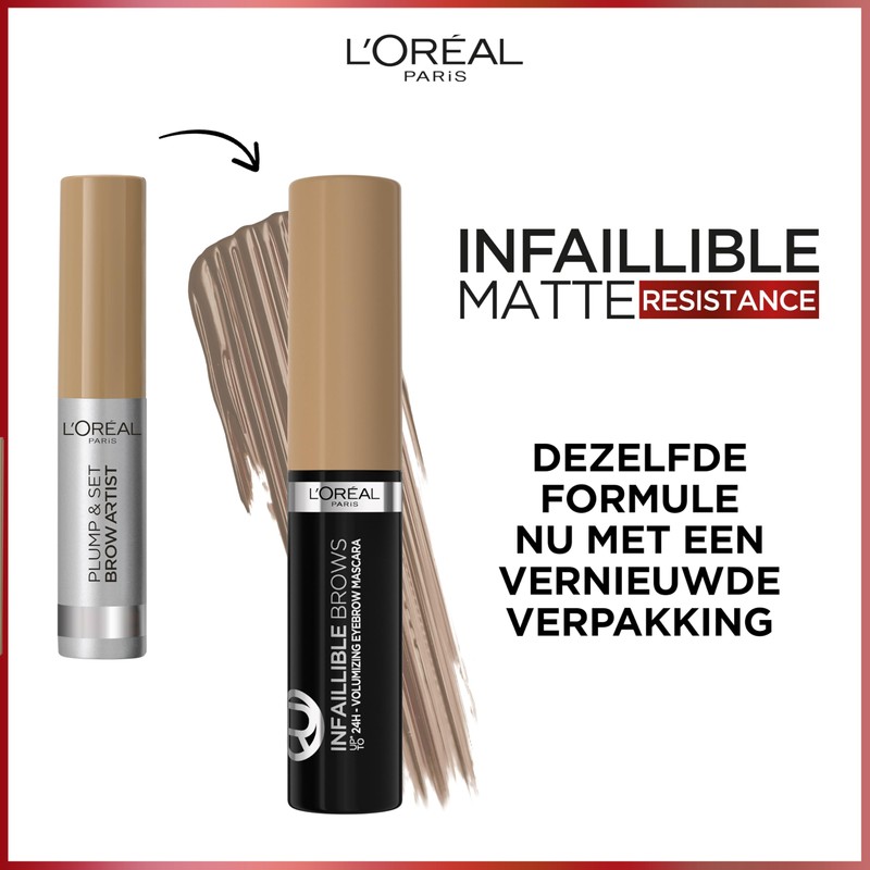 L'Oréal Paris Brow Artist Plump & Set 105 Brunette, Brown