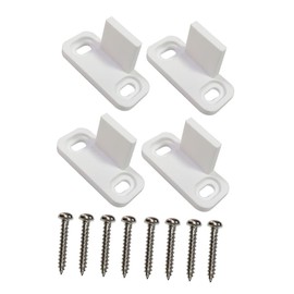 TEHAUX 2 Sets Barn Door Stoppers with Floor Guides Prevent Swinging Out Hardware for Smooth Operation Durable Pom Material for Pre Grooved and Non Grooved Doors