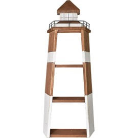 Aecipl Solid Wood Lighthouse Shelf Decorative Nautical Floating Shelves for Home