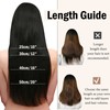 RUNATURE Invisible Wire Hair Extensions Real Human Hair Balayage Fish