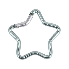 Silver Carabiner Clip Star Shaped Climbing Buckle Aluminum Alloy Heavy Duty Keyring Hook for Camping Fishing Hiking Traveling Aluminum Key Chain Clip，Accessories，Accessory and Keychain Carabiners