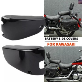 Unbranded Gloss Black Motor Battery Covers Set For Kawasaki Vulcan 1500 VN1500E Classic