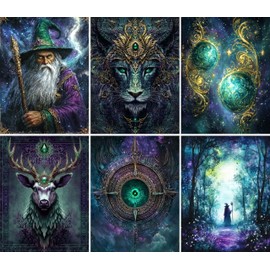 Witchcraft and Wizards Rice Paper, 20 x 26,6cm (6pc) - 6 Designs for Scrapbooking Cards Crafts, Decoupage by CRAFT KREATIVELY