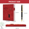 A5 Notebook Lined Journal with Divider, Large Hardcover Leather Journal