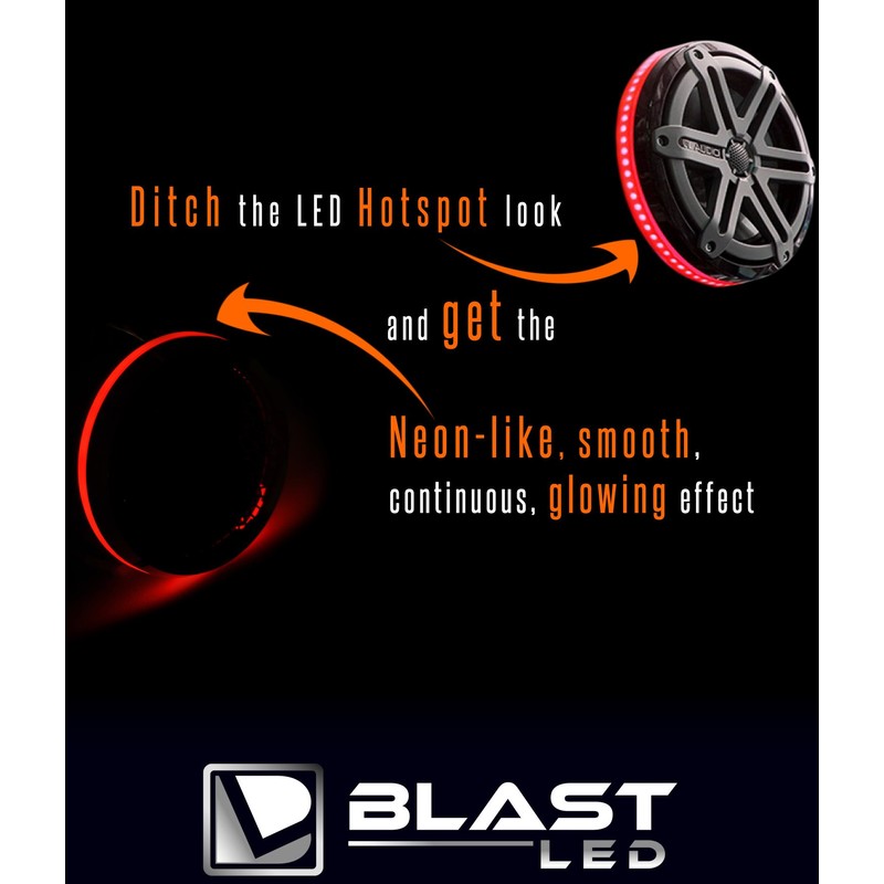 BLAST LED- 2pc Aftermarket Replacement LED Speaker Light Rings compatable