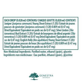 Genestra Brands - Spm-gen - Juniper, Silver Linden, and English Holly Herbal Supplement - 15 ml Liquid