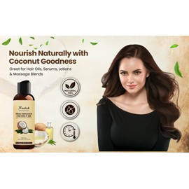 Raslok Fractionated Coconut Oil – 100% Pure & Lightweight | Non-Greasy Carrier Oil for Hair, Skin, Body & Massage | Hexane-Free | 200ml / 6.76 fl oz