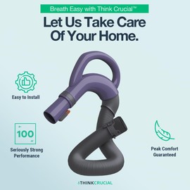 Think Crucial Replacement Vacuum Hose - Compatible With Shark Hose Handle Part 113FFJ - Light, Durable Hose - Fits Shark Vacuum Models NV350, NV351, NV352 and UV440 – Bulk (1 Pack)