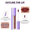 Lip Liner and Lipstick Makeup Set Long Lasting Matte Liquid